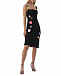 Черное платье с цветочными аппликациями Vivetta | Фото 3