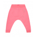 Розовые спортивные брюки с принтом &quot;кот-единорог&quot; Sanetta Kidswear | Фото 1