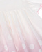 Бело-розовое платье с рукавами-крылышками Monnalisa | Фото 4