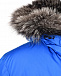 Синяя куртка-пуховик с меховой отделкой Yves Salomon | Фото 5