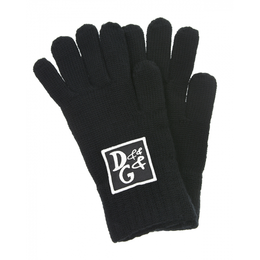 Шерстяные перчатки с нашивкой D&G Dolce&Gabbana | Фото 1