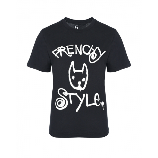 Черная футболка с принтом &quot;Frenchy Style&quot; 5 Preview | Фото 1