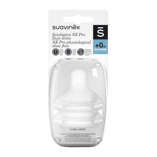 Мягкая силиконовая соска, 0+, медленный поток Suavinex , арт. 3307042 | Фото 1