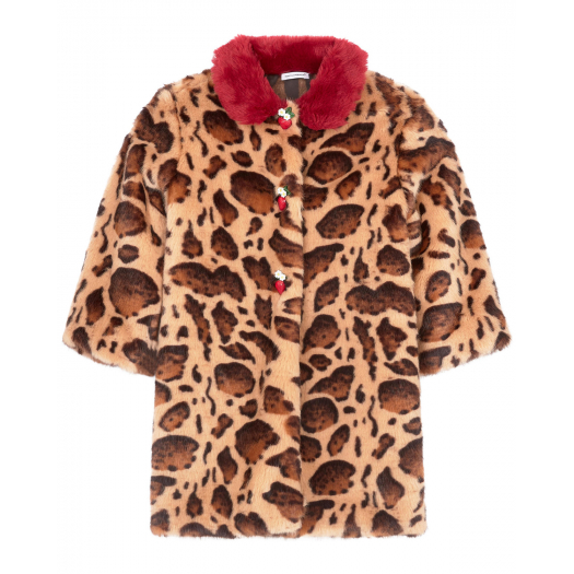 Шуба с леопардовым принтом Dolce&Gabbana | Фото 1