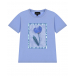 Сиреневая футболка с принтом &quot;цветок&quot; Emporio Armani | Фото 1
