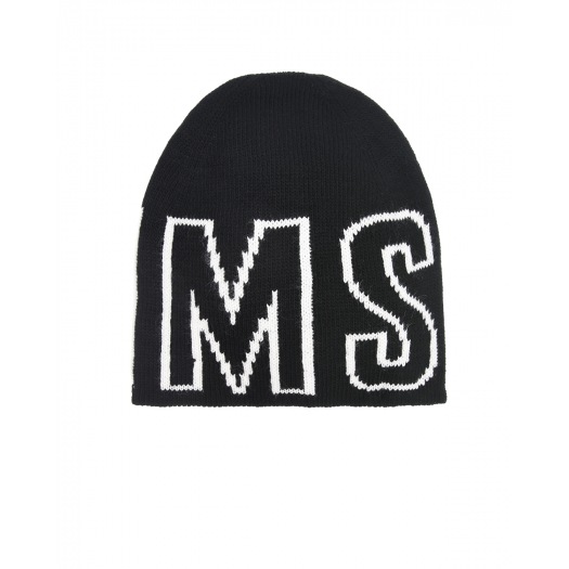 Черная шапка с логотипом MSGM | Фото 1