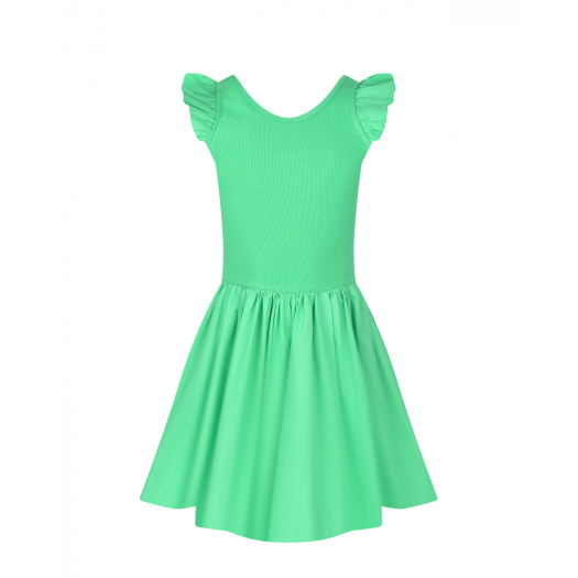 Зеленое приталенное платье Molo | Фото 1