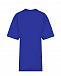 Синее платье-футболка с оранжевым логотипом MSGM | Фото 5