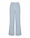 Трикотажные брюки голубого цвета Allude | Фото 5