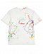 Белая футболка с принтом &quot;брызги краски&quot; Dolce&Gabbana | Фото 3