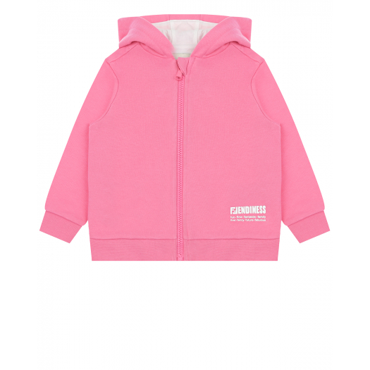 Розовая спортивная куртка с капюшоном Fendi | Фото 1