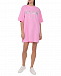 Розовое платье-футболка с лого MSGM | Фото 4