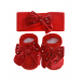 Подарочный набор: повязка и пинетки, красный Story Loris | Фото 1