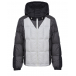 Бело-серая куртка color block Moncler | Фото 1
