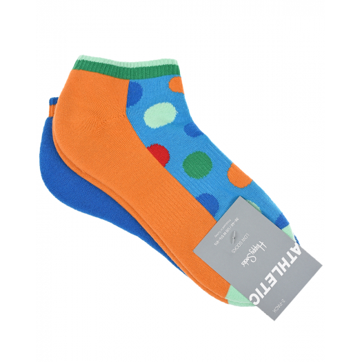Носки спортивные, 2 шт, синий/оранжевый Happy Socks | Фото 1
