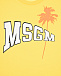 Желтая футболка с принтом &quot;пальмы&quot; MSGM | Фото 3