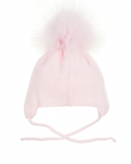Розовая шапка с аппликициями &quot;Слоники&quot; Joli Bebe Розовый, арт. B5139DM 53 | Фото 2