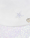 Белая кепка с глиттером на козырьке Il Trenino | Фото 3