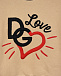 Бежевый свитшот с принтом &quot;сердце&quot; Dolce&Gabbana | Фото 3