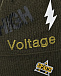 Шапка цвета хаки с принтом &quot;High voltage&quot; Il Trenino | Фото 3