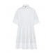 Белое платье-рубашка с кружевной отделкой Ermanno Scervino | Фото 1