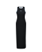 Платье халтер макси с боковым разрезом, черное MSGM | Фото 1