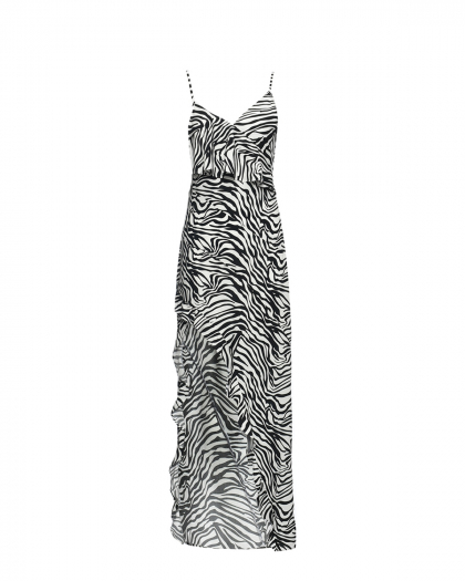 Платье с принтом &quot;зебра&quot; Dan Maralex | Фото 1