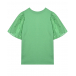 Зеленая футболка с шитьем на рукавах Molo | Фото 1