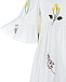 Белое платье с вышитыми цветами IL Gufo | Фото 3