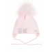 Розовая шапка с аппликициями &quot;Слоники&quot; Joli Bebe | Фото 1