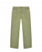 Льняные брюки цвета хаки IL Gufo | Фото 1