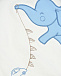 Бело-голубой комбинезон с декором &quot;слоник&quot; Aletta | Фото 3
