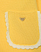 Кардиган с белым кантом, желтый Emporio Armani | Фото 4