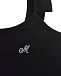 Черный топ с рюшами и логотипом из стразов Monnalisa | Фото 3
