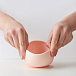 Набор посуды для детей: миска на присоске и ложка light pink Happy Baby | Фото 5
