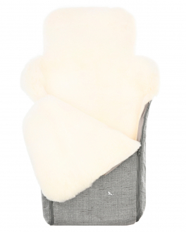 Светло-серый конверт в коляску &quot;Premium Welss&quot;, натуральная овчина Hesba , арт. 1700739 | Фото 2