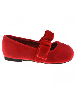 Красные бархатные туфли с бантом Age of Innocence Красный, арт. 000121 FB-027 | Фото 2