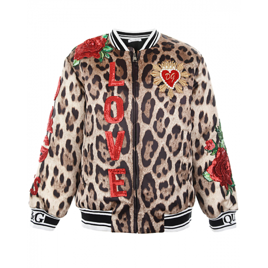 Куртка-бомбер с аппликацией из пайеток Dolce&Gabbana | Фото 1