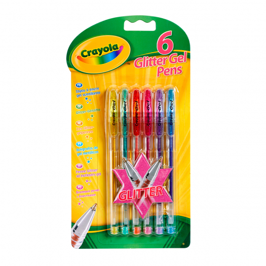 Гелевые ручки с блестками 6 шт Crayola | Фото 1