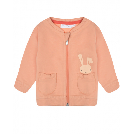 Спортивная куртка персикового цвета Sanetta Kidswear | Фото 1