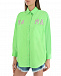 Зеленая рубашка с вышивкой &quot;Мама&quot; из стразов Forte dei Marmi Couture | Фото 6