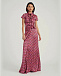 Шелковое платье винного цвета с бантами Saloni | Фото 2
