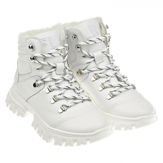 Белые высокие кроссовки из натуральной кожи Florens | Фото 1