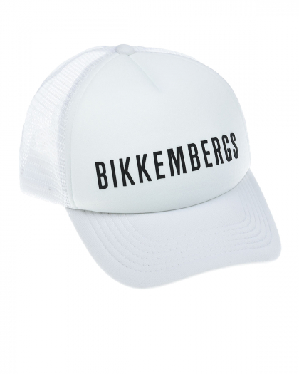 Белая бейсболка с контрастным лого Bikkembergs | Фото 1