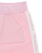 Розовые спортивные брюки с карманом-кенгуру Monnalisa | Фото 3