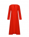 Шелковое платье с вырезом на груди, красное Dorothee Schumacher | Фото 1