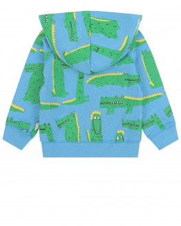 Голубая спортивная куртка с принтом &quot;крокодилы&quot; Stella McCartney Голубой, арт. 8Q4TM0 Z0169 604VE | Фото 2