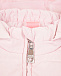 Розовое пальто с отделкой из меха енота Monnalisa | Фото 6