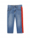 Голубые джинсы с красным лампасом  | Фото 1