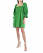 Зеленое льняное платье мини ALINE | Фото 2
